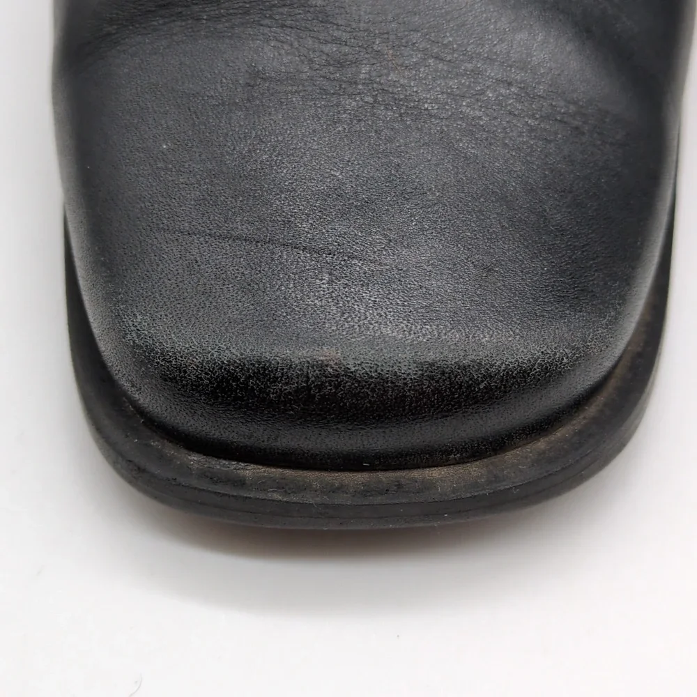 White Mountain‎ Shoes Womens Marianna Black 8.5 Leather Ankle Boots Side Zip
